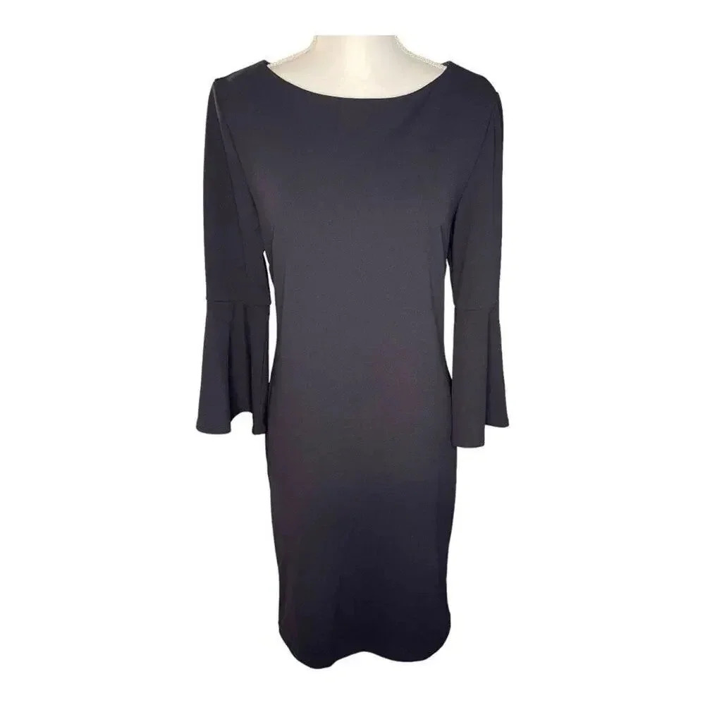 Ronni Nicole Women’s Size 8 Navy Round Neck Rivot Detail‎ Dress